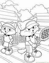 Tennis Coloring Printable Pages Sports sketch template