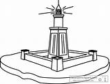 Alexandria Lighthouse Clipart Outline History Clipground sketch template