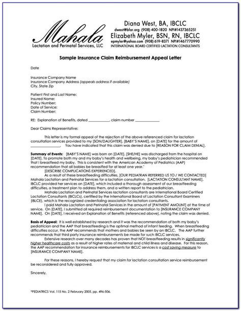 disability insurance appeal letter template