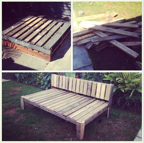 recycled timber day bed handmade  recycled pallet