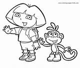 Dora Coloring Pages Explorer Boots Cartoon Color Printable Print Waving Say Hand Sheets Colouring Kids Character Dessin Sheet Outline Maman sketch template