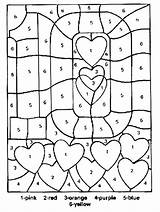 Coloring Number Color Pages Numbers Printable Kids Valentine Sheets Worksheets Printables Kindergarten Print Hearts Heart Easy Valentines Preschool Worksheet Adult sketch template