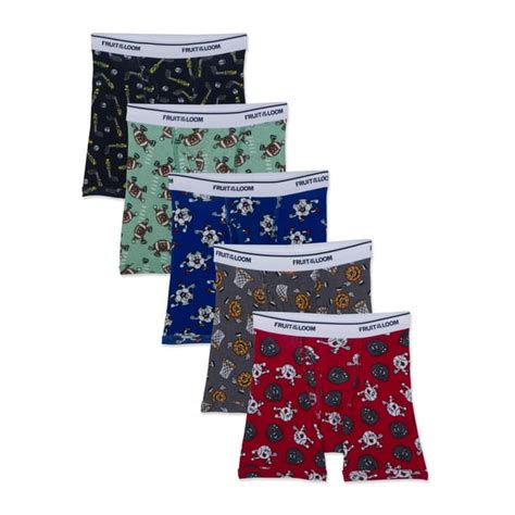 fruit   loom fruit   loom assorted print boxer  underwear  pack toddler boys