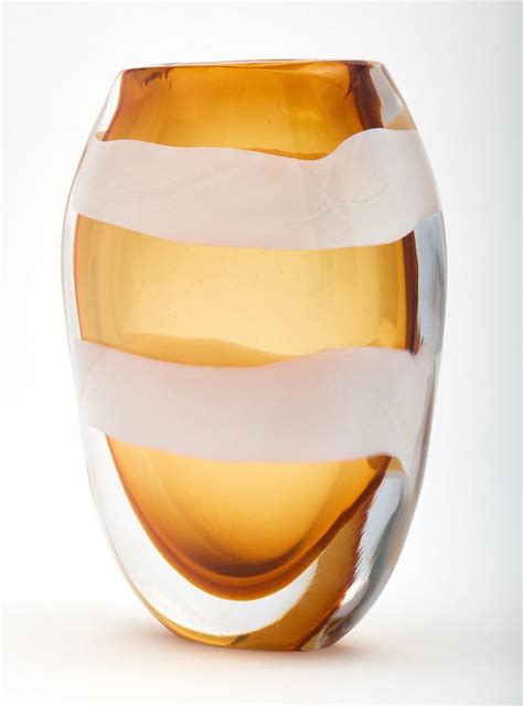 Amber Murano Glass Vase By Pino Signoretto For Sale At 1stdibs