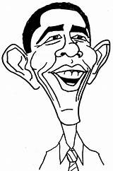 Caricature Obama Drawing Barack Caricatures Drawn Getdrawings sketch template