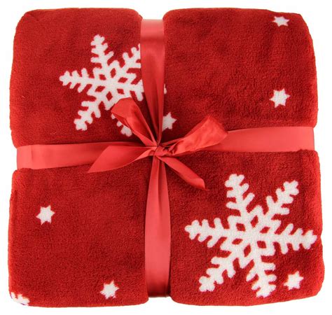 christmas throw blanket festive fleece plush  cosy snowflake nordic reindeer ebay