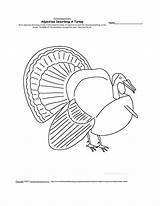 Turkey Thanksgiving Drawing Template Easy Coloring Worksheets Crafts Activities Spoon Feast Hand Adjectives Draw Table Printable Pages Getdrawings Drawings Describing sketch template