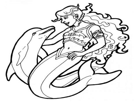 coloring pages dolphins mermaids