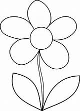 Flower Coloring Daisy Draw Drawing Flowers Pages Big Easy Simple Print Outline Clipart Color Drawings Clip Printable Size Cliparts Kids sketch template