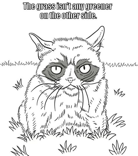 grumpy cat coloring pages printable seanaxbautista