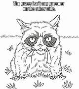 Grumpy Coloring Dover Animais Gatos sketch template