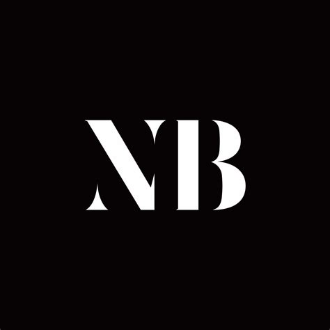 nb logo letter initial logo designs template  vector art  vecteezy