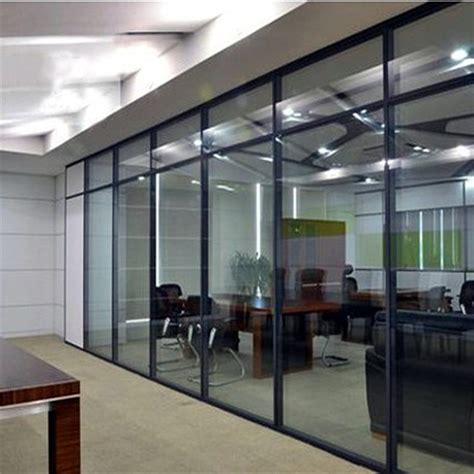 Interior Decoration 103mm Thickness Full Height Glass Office Partition