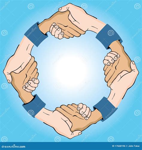 circular handshake stock vector illustration  handshake