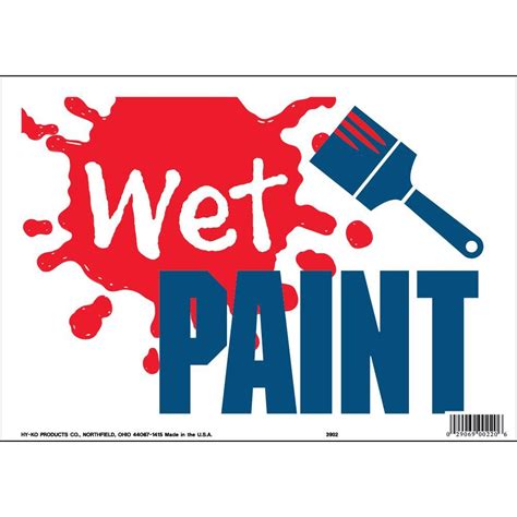 wet paint printable sign