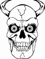 Totenkopf Ausmalen Malvorlage Kinderbilder Modisch Sensationell Pirat Dracula Erwachsene Skulls Horns Zeichnen Vampiere Totenkopfäffchen sketch template