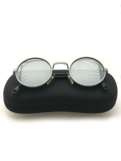 Hi Tek Round Sunglasses Clear Plastic Frame With Black Lenses Ht 010