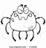 Spider Mad Coloring Clipart Cartoon Cory Thoman Outlined Vector 2021 sketch template