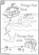 Worksheets Sink Science Float Teaching sketch template