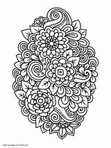 Coloring Pages Adults Flower Flowers Pdf Printable Adult Zinnia Print Book Look Other Kids sketch template