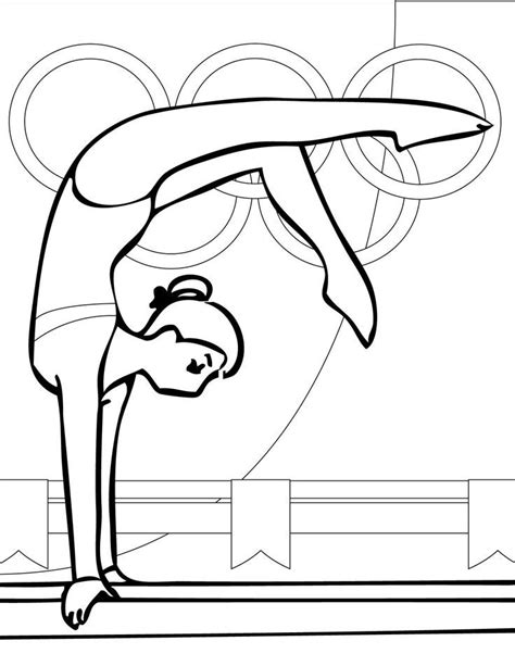 gymnastics coloring pages  girls