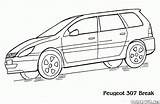 Peugeot Coloring 307 Pages Colorkid Kids sketch template