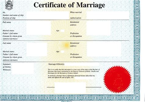 Certificate Of Marriage Bermuda Beglaubigte Übersetzungen