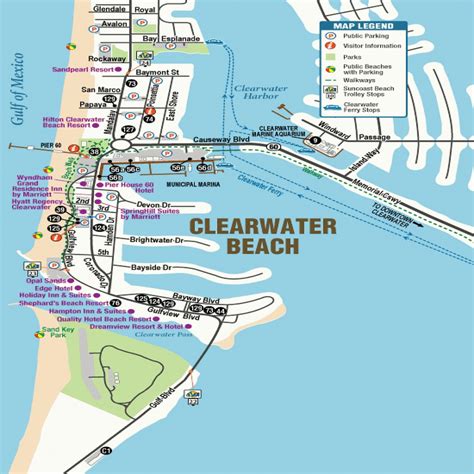 map  clearwater florida beaches printable maps