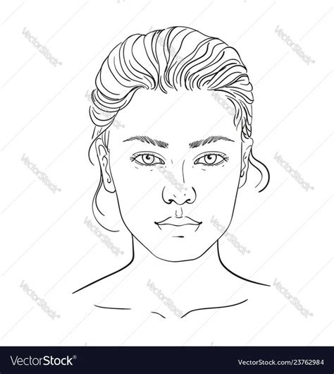 face chart makeup artist blank template  blank model sketch template