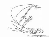 Coloring Pages Windsurfer Sheet Title sketch template