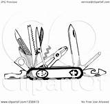 Knife Clipart Swiss Army Illustration Royalty Loopyland sketch template