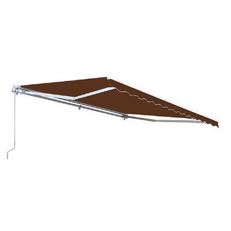 aleko  ft motorized retractable awning   projection  brown awmxbrown hd