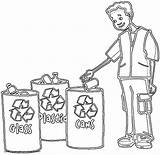 Coloring Recycle Bin Pages Bins Recycling Drawing Printable Earth Sheets Put Kids Cans Plastic Glass Boy His Holidays Popular Gif sketch template