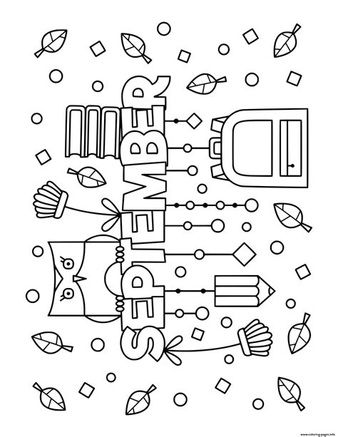 fall september coloring page printable