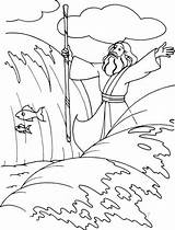 Moses His Divide Parting Kleurplaat Crossing Wolfje Mose Colorluna Pharaoh Lessons Downloaden sketch template