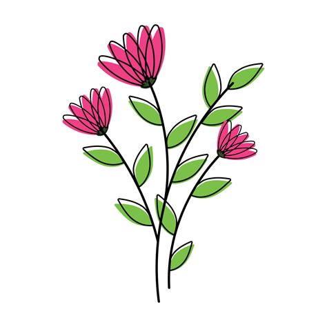 flower icon clipart  outline  cartoon animation lotus image