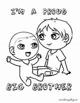 Brother Coloring Sister Pages Big Printable Colouring Siblings Baby Sisters Clipart Kids Family Birthday Sheets Color Brothers Proud Cartoon Im sketch template