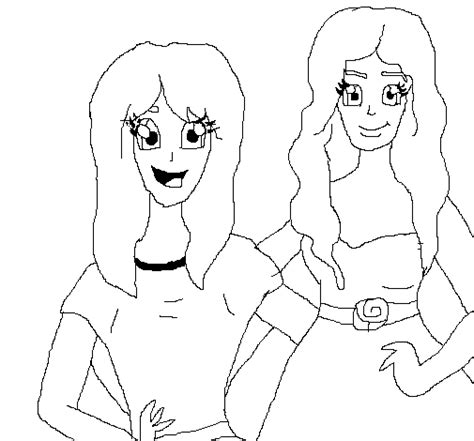 Two Sisters Coloring Page Coloring Pages
