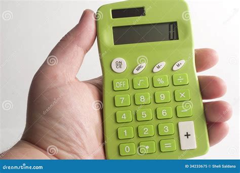 groene calculator stock afbeelding image  financieel