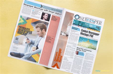 photorealistic newspapers advertising mockups zippypixels