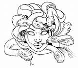Medusa Coloring Drawing Pages Snake Hair Easy Awesome Rattlesnake Netart Head Color Diamondback Sheet Body Drawings Print Western Tattoo Template sketch template