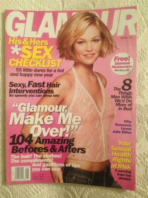 Glamour Magazine January 2003 Julia Stiles And Sex Checklist