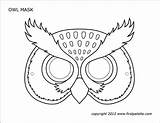 Owl Mask Printable Coloring Masks Template Animal Templates Gruffalo Pages Printables Paper Firstpalette Bird Kids Masky Sheet Moon Sova Halloween sketch template