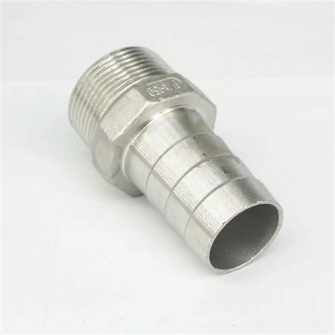 bsp male  mm hose barbed  stainless steel pipe fitting