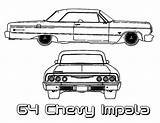 Impala Coloring Chevy Car Old Sheet sketch template
