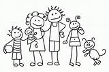 Family Coloring Clipart Colouring Pages Library Stick Figure sketch template