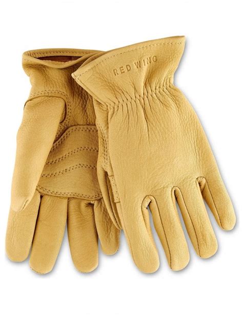 red wing  buckskin unlined gloves yellow accessories  fat