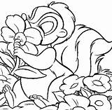 Coloring Pages Thumper Flower Bambi Printable Kissing Choose Board Getcolorings Disney sketch template