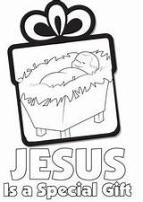Jesus Coloring Gift Gifts Pages Activities Craft Crafts School Color Special Colouring sketch template