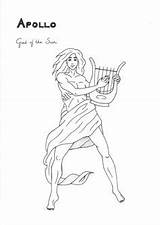 Coloring Mythology Dess Goddesses Disegni Colorare Greca Artemis Dionysus sketch template